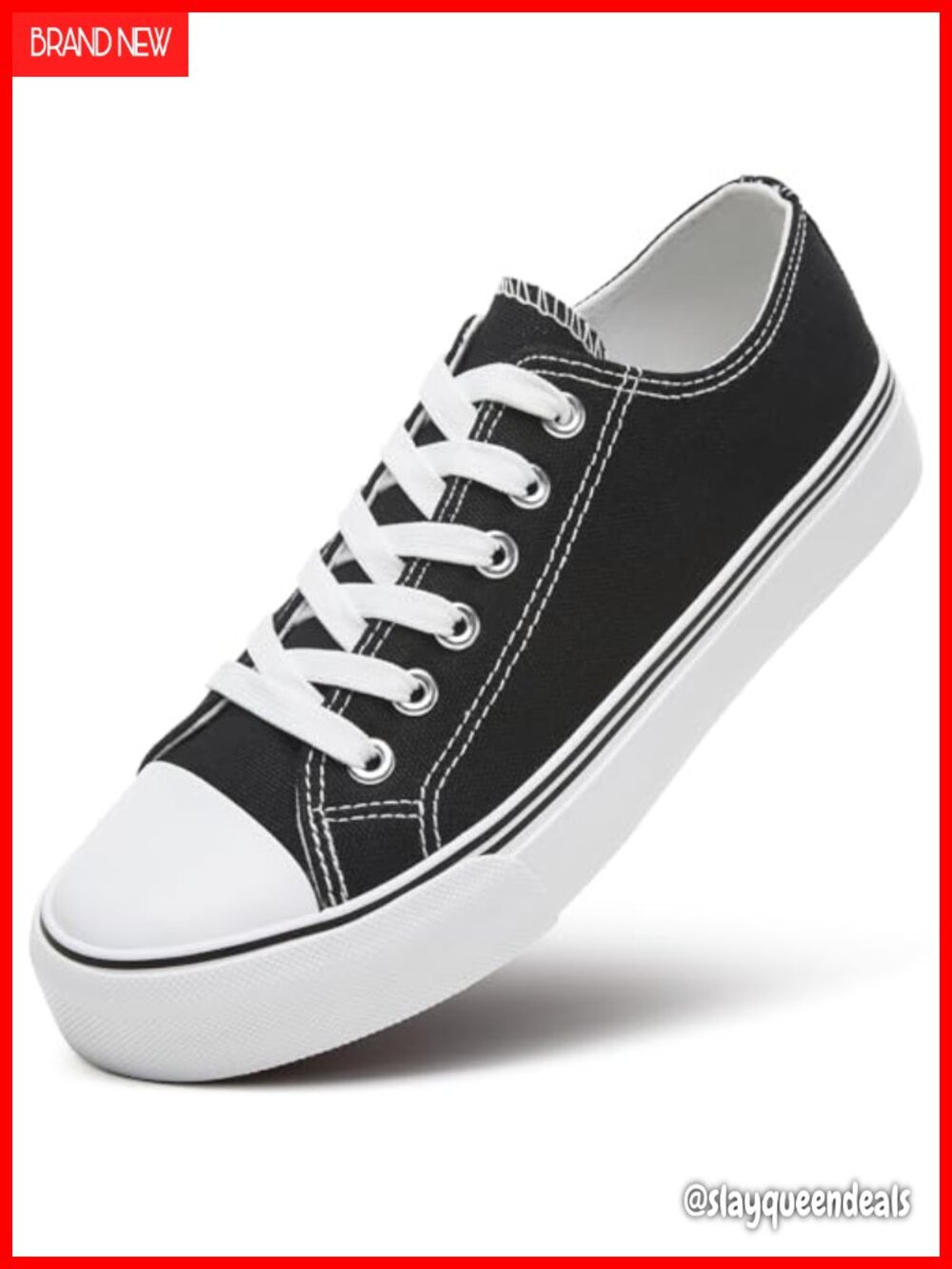 Womens Low Top Lace Up Canvas Sneakers Breathable Tennis Shoes